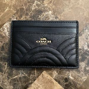 Black Coach Card Holder New